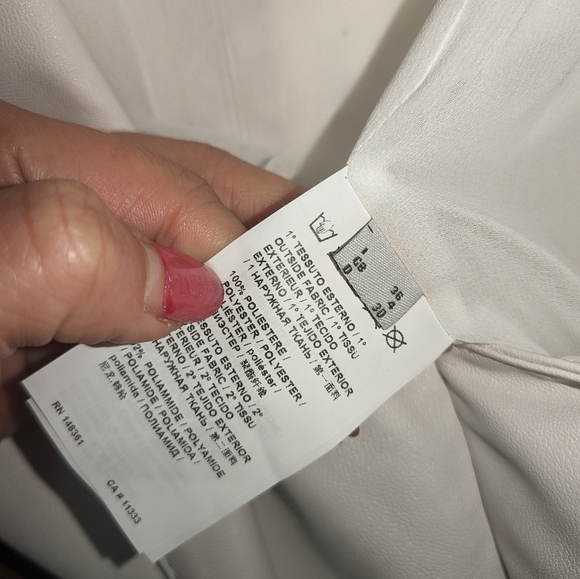 9. NWT PINKO FAUX LEATHER BLAZER BODYSUIT - Picture 5 of 8